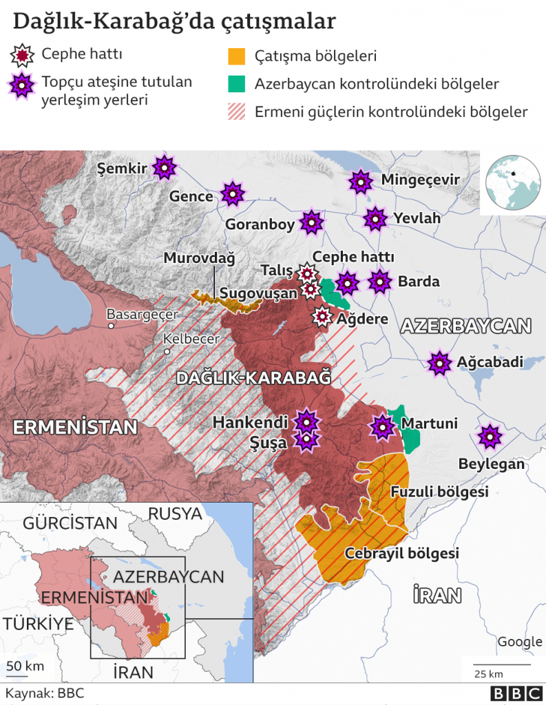 Dağlık Karabağ'da ateşkes konusunda anlaşma sağlandı