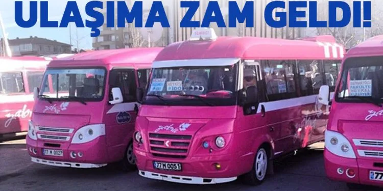 Yalova’da Minibüs Ücretlerine Zam