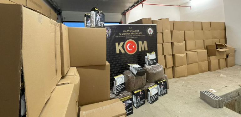 6 TON KAÇAK TÜTÜN ELE GEÇİRİLDİ