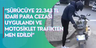 Kaldırımda Motosiklet Kullandı, Rekor Ceza Yedi