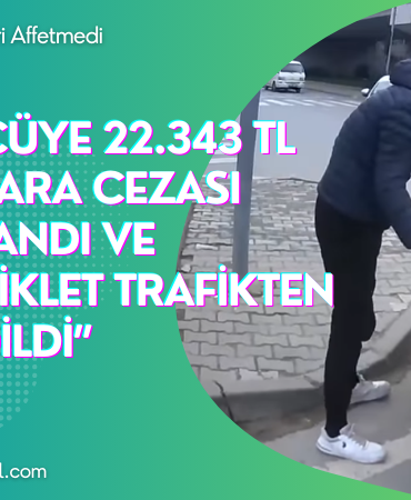 Kaldırımda Motosiklet Kullandı, Rekor Ceza Yedi