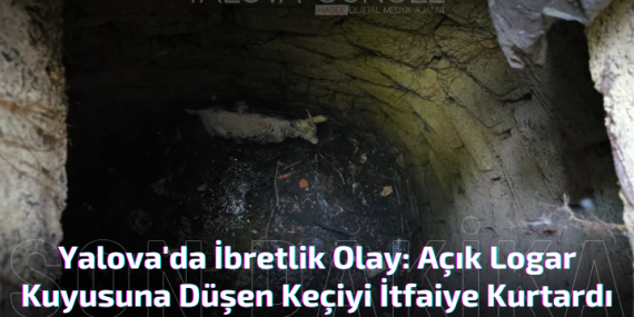 Açık Logar Kuyusuna Düşen Keçiyi İtfaiye Kurtardı