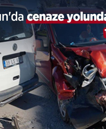 Yalova’dan Ardahan’a Giden Cenaze Aracı Samsun’da Kaza Yaptı: 1 Yaralı