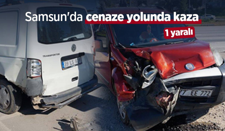 Yalova’dan Ardahan’a Giden Cenaze Aracı Samsun’da Kaza Yaptı: 1 Yaralı