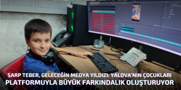 12 YAŞINDAKİ SARP TEBER, GELECEĞİN MEDYA YILDIZI