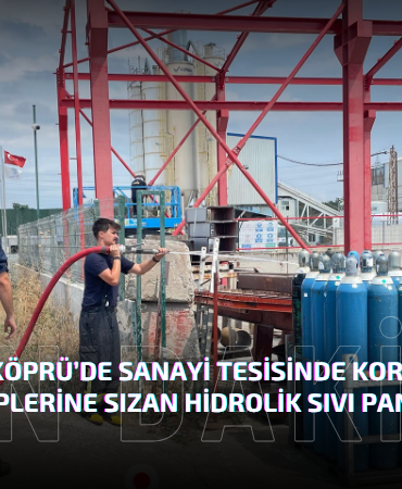 TAŞKÖPRÜ'DE OKSİJEN TÜPLERİNE SIZAN HİDROLİK SIVI KORKUTTU