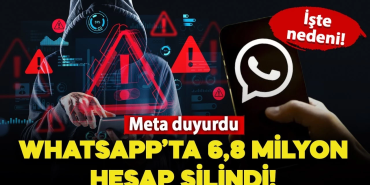 WhatsApp'da 6.8 Milyon Dolandırıcı Hesap Kalıcı Olarak Silindi!