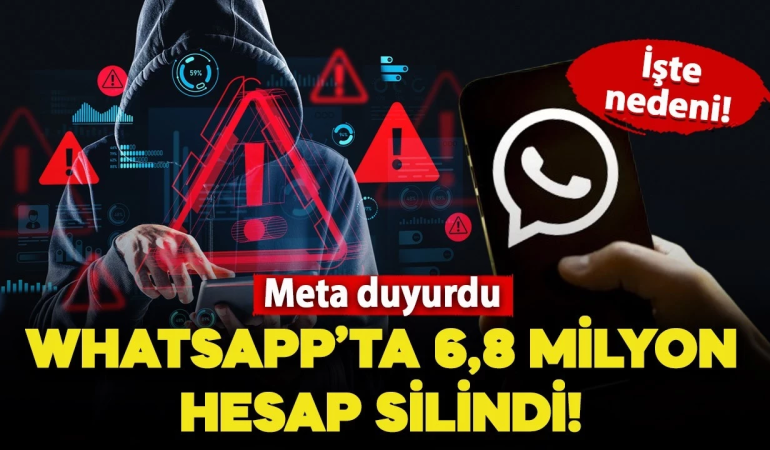 WhatsApp'da 6.8 Milyon Dolandırıcı Hesap Kalıcı Olarak Silindi!