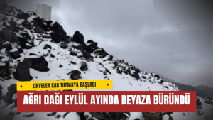 Ağrı Dağı Eylül Ayında Beyaza Büründü