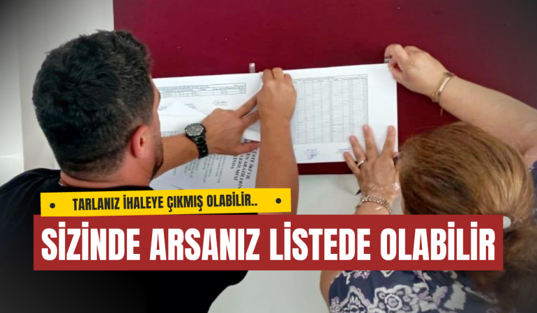 Yalova’da 15 Bin Dekar Tarım Arazisi İhaleye Çıkıyor: 2211 Parsel Askıya Çıkarıldı
