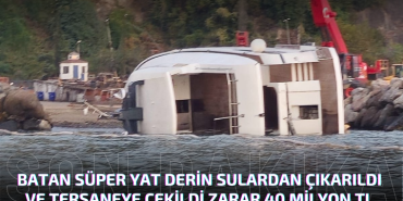 Kdz. Ereğli’de Batan 40 Milyon TL’lik Süper Yat Denizden Çıkarıldı