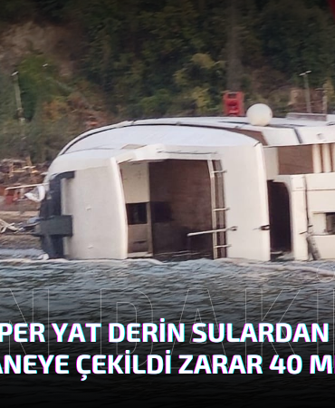 Kdz. Ereğli’de Batan 40 Milyon TL’lik Süper Yat Denizden Çıkarıldı