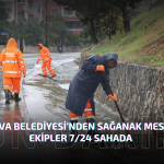 Yalova Belediyesi’nden Sağanak Mesaisi: Ekipler 7/24 Sahada