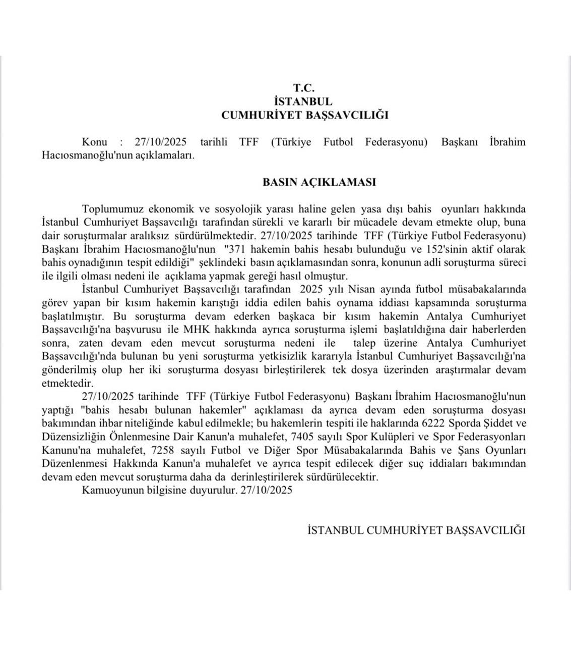 TFF Başkanı Hacıosmanoğlu’ndan Şok İtiraf
