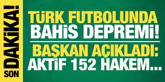 TFF Bahis Skandalında 152 Hakemi PFDK'ye Sevk Etti!