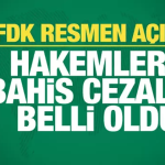 Bahis Oynayan Hakemlerin Cezaları Belli Oldu