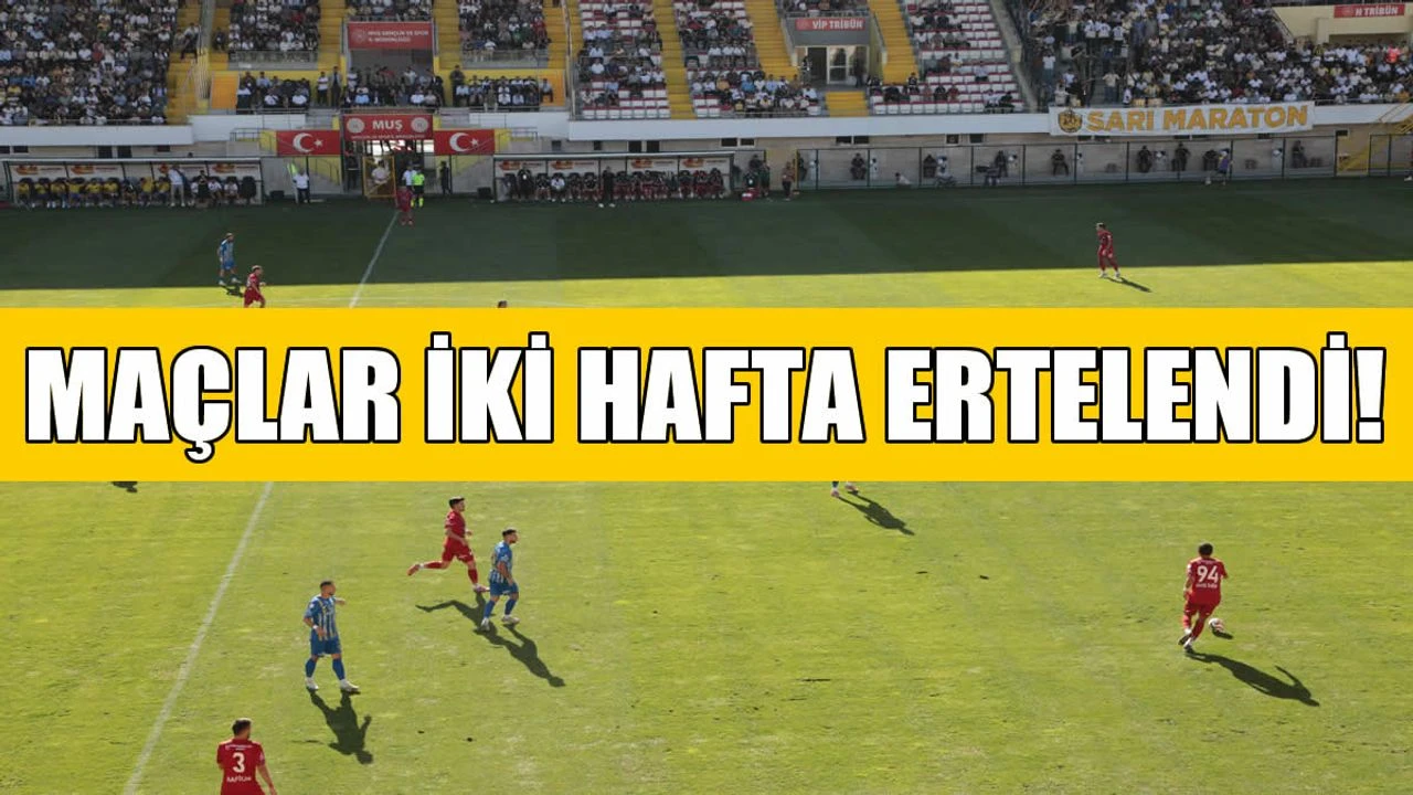 TFF 2. ve 3. Lig Maç Takvimi 2 Hafta Ertelendi