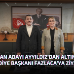 BAŞKAN ADAYI AYYILDIZ’DAN ALTINOVA BELEDİYE BAŞKANI FAZLACA’YA ZİYARET