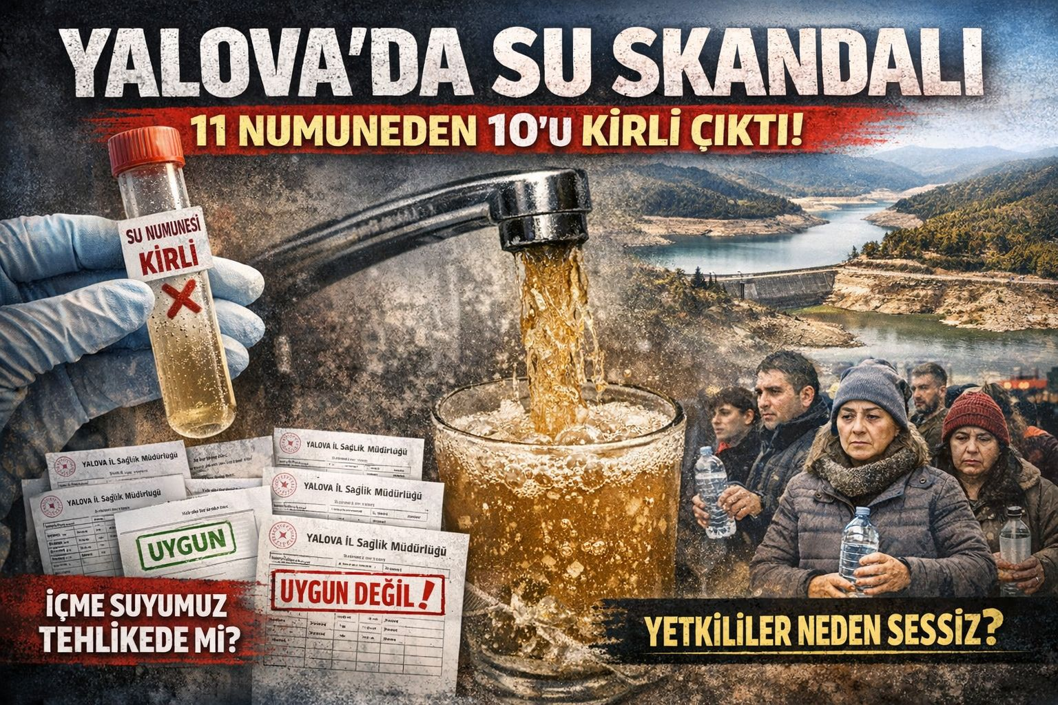 YALOVA’DA SU SKANDALI: 11 NUMUNEDEN 10’U KİRLİ ÇIKTI