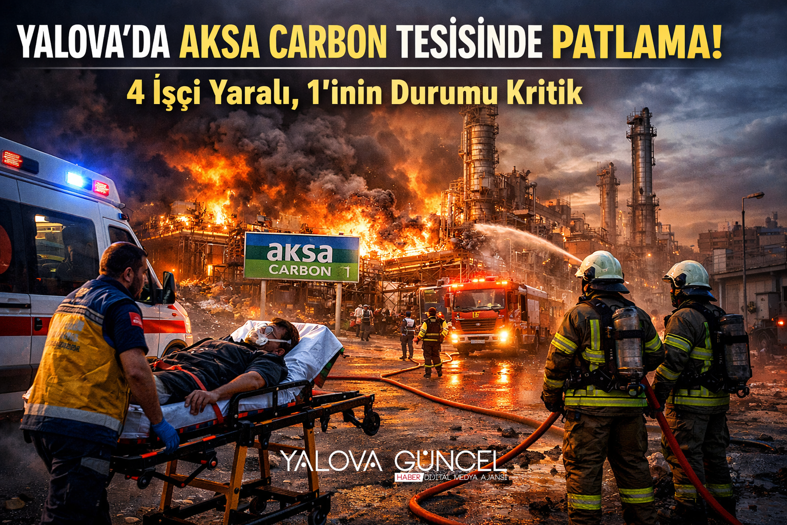 Aksa Carbon Tesisinde Patlama: 4 İşçi Yaralı, 1’inin Durumu Kritik