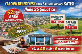 Yalova Belediyesi’nden 3 Konut Arsası Satışı