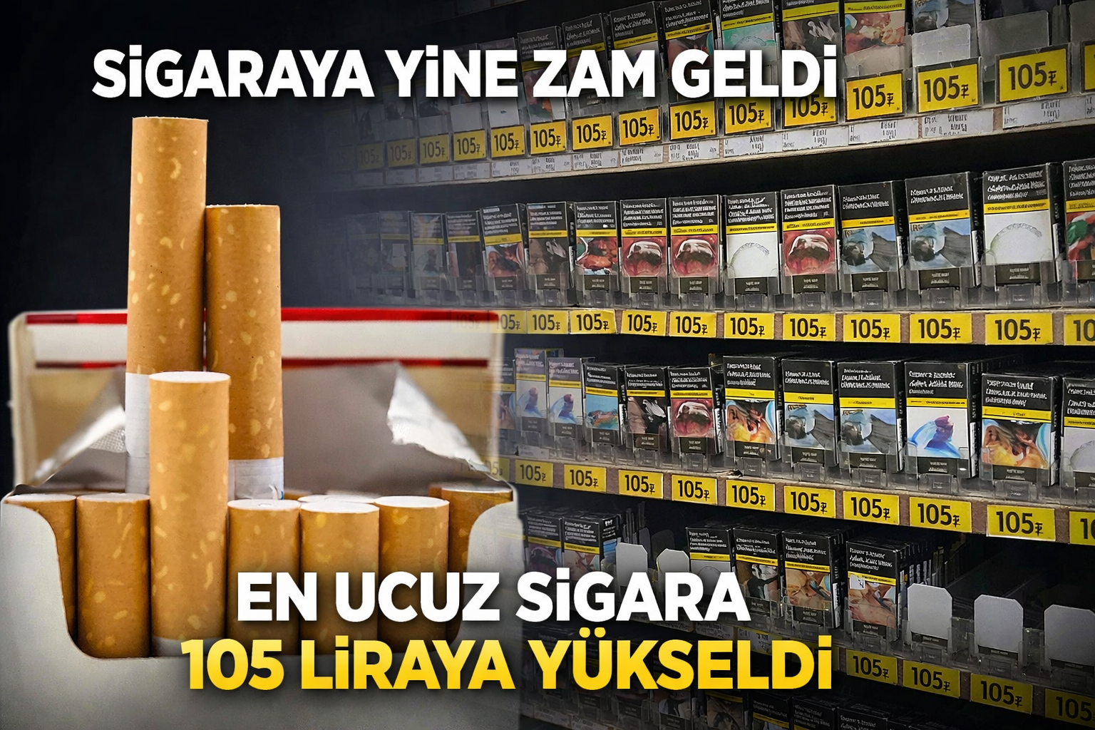 Sigara Fiyatlarına Bir Zam Daha: En Ucuz Sigara 105 TL Oldu
