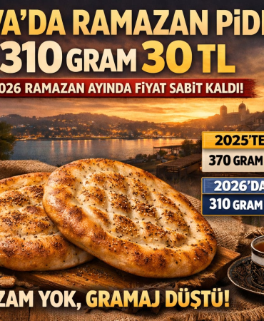 Yalova’da 310 Gram Ramazan Pidesi 30 TL
