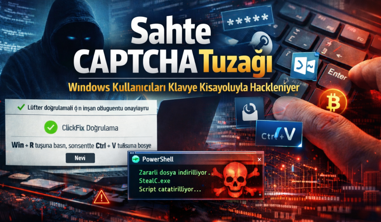 Sahte CAPTCHA Tuzağı: Windows Kullanıcıları Klavye Kısayoluyla Hackleniyor