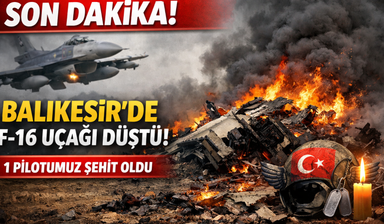 Balıkesir’de F-16 Savaş Uçağı Düştü