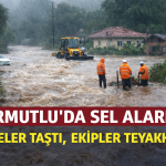 ARMUTLU’DA SEL ALARMI: DERE TAŞMA NOKTASINA GELDİ, EKİPLER TEYAKKUZDA