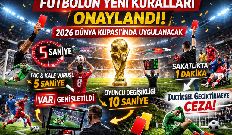 İFAB Yeni Oyun Kurallarını Onayladı: 2026 Dünya Kupası’nda Uygulanacak