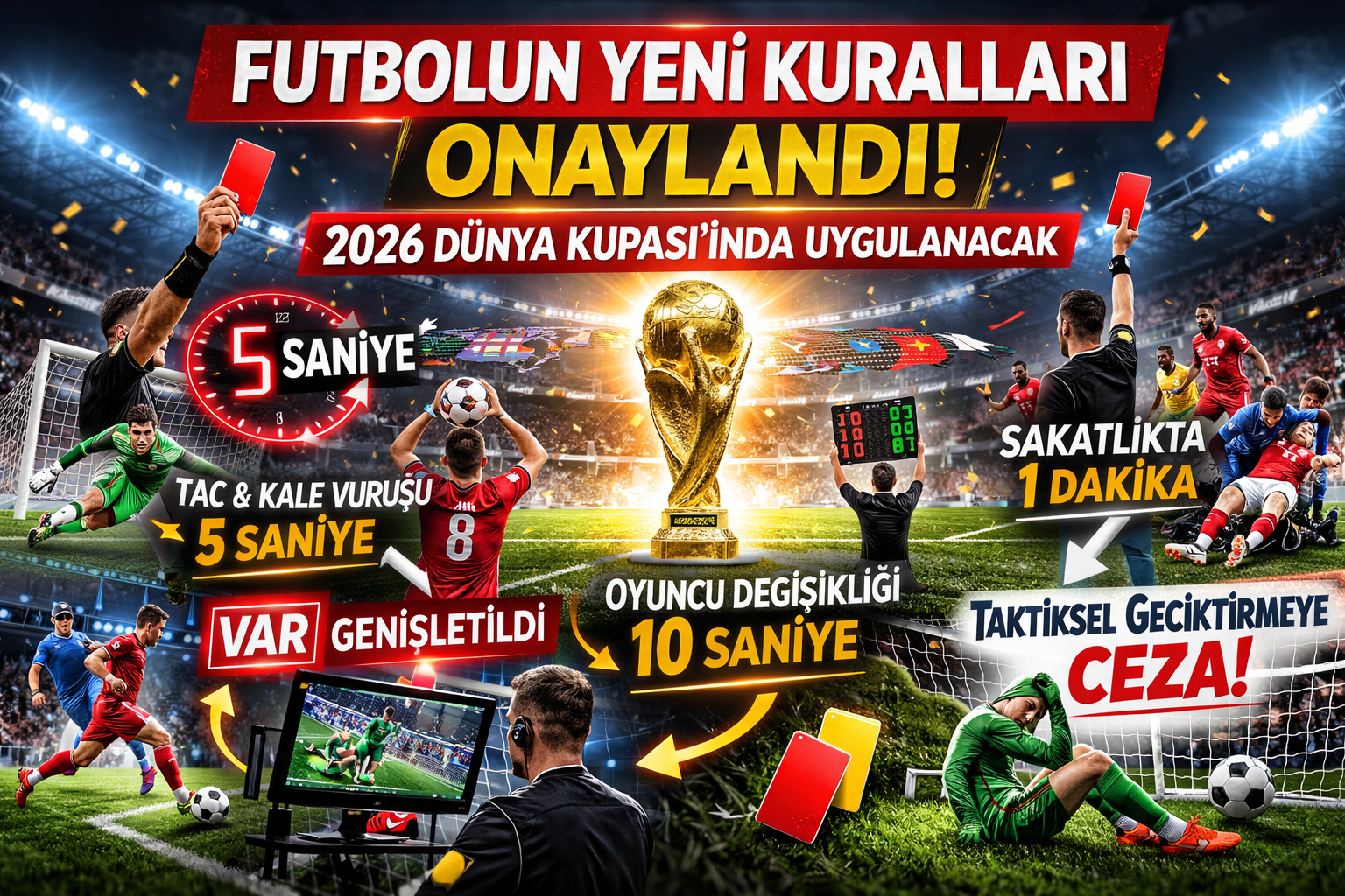 İFAB Yeni Oyun Kurallarını Onayladı: 2026 Dünya Kupası’nda Uygulanacak
