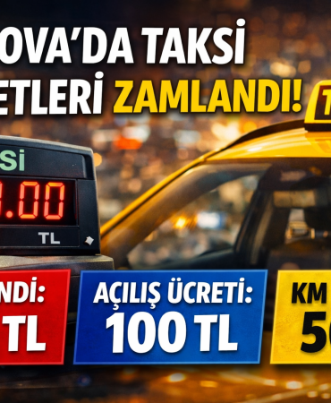 YALOVA’DA TAKSİ ÜCRETLERİNE ZAM: İNDİ-BİNDİ 200 TL, AÇILIŞ 100 TL OLDU
