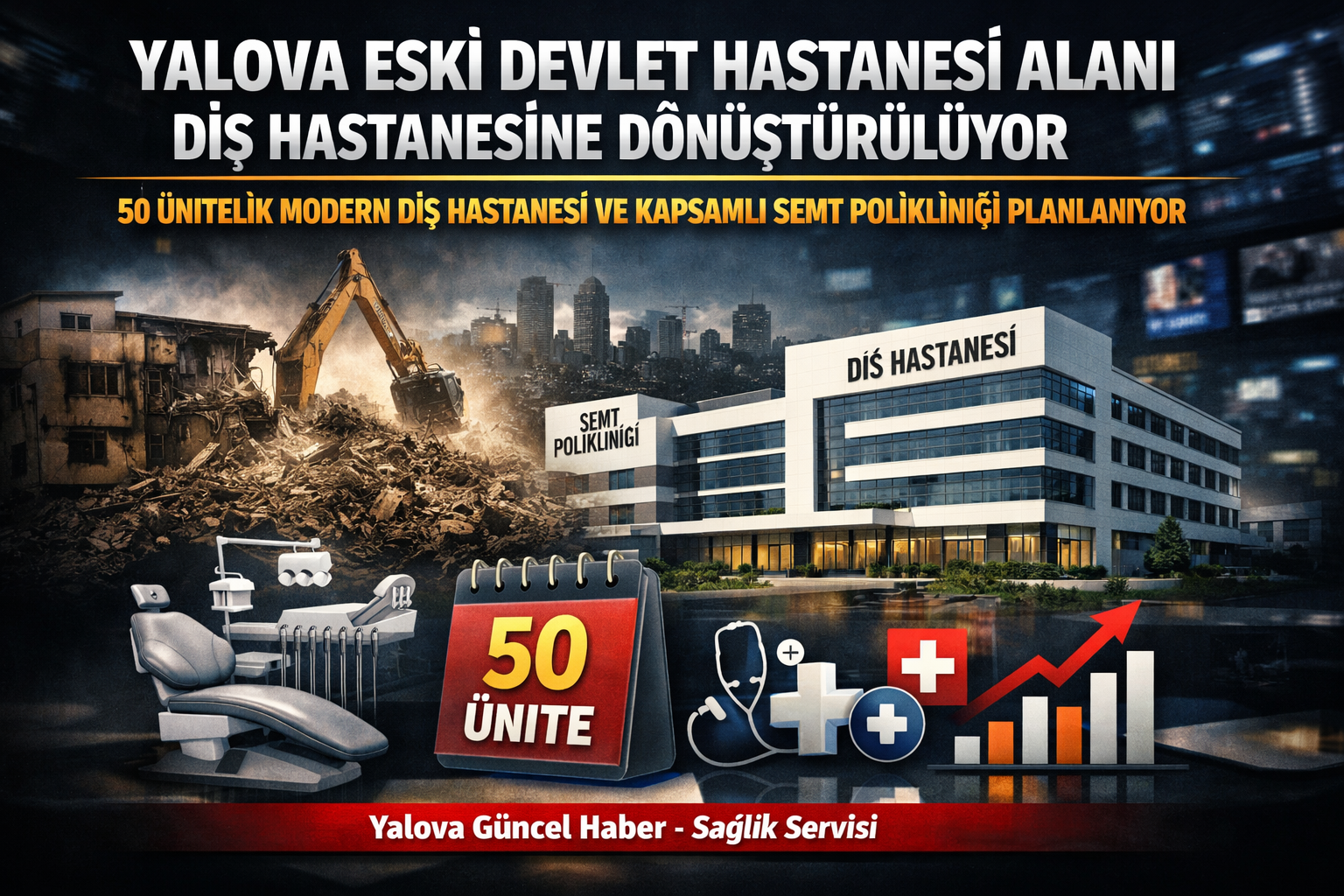 ESKİ DEVLET HASTANESİ ALANI DİŞ HASTANESİNE DÖNÜŞTÜRÜLÜYOR