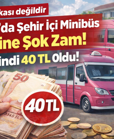 Yalova’da Minibüs Ücretlerine Büyük Zam