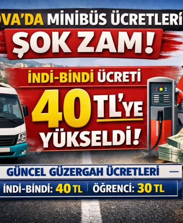 Yalova’da Minibüs İndi-Bindi 40 TL’ye Yükseldi!