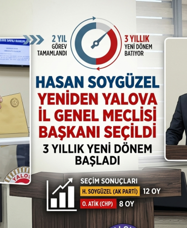 Hasan Soygüzel Yeniden Yalova İl Genel Meclisi Başkanı Seçildi