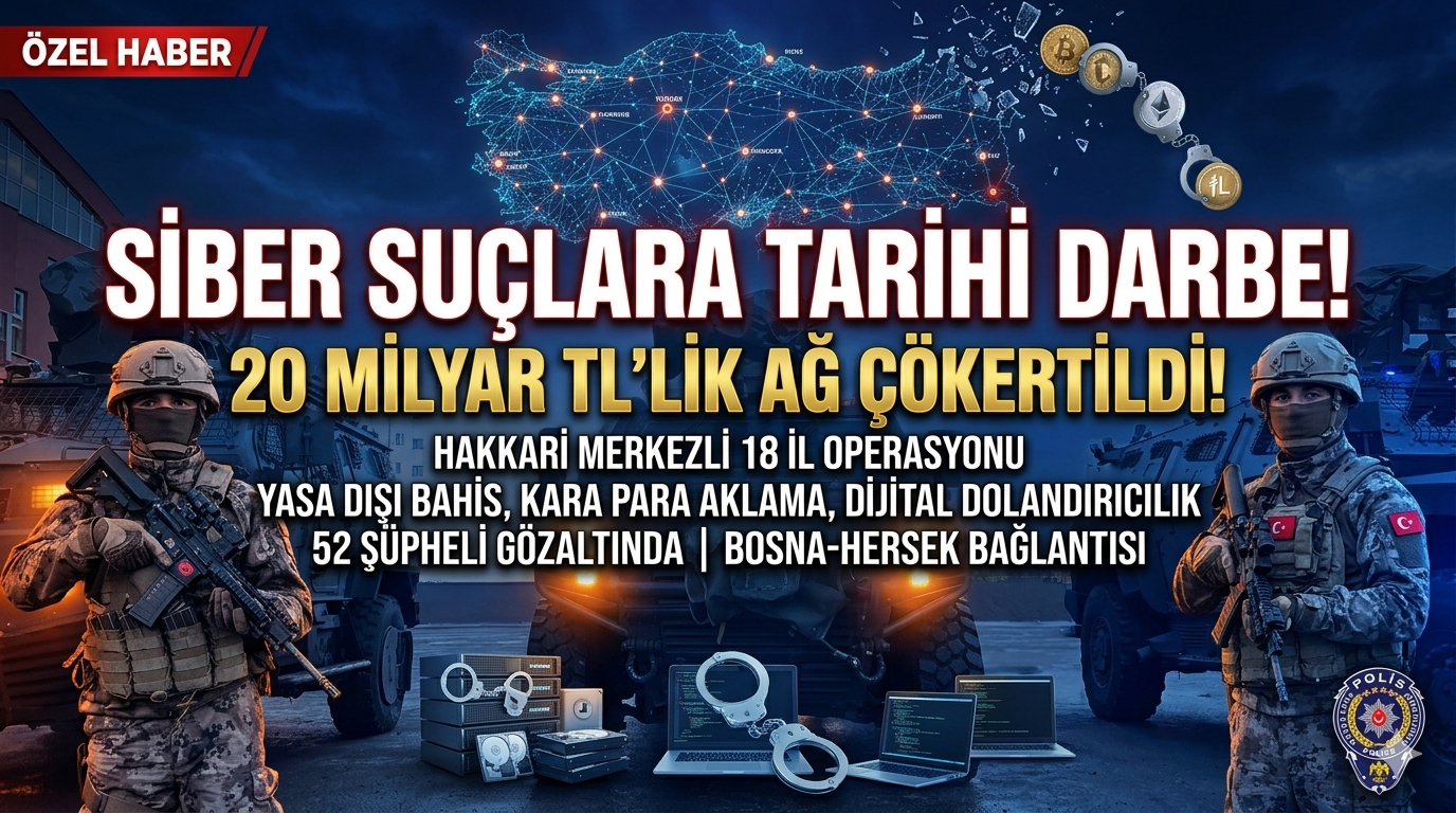 SİBER SUÇLARA TARİHİ DARBE: 20 MİLYAR TL’LİK AĞ ÇÖKERTİLDİ!