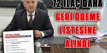 72 Yeni İlaç Geri Ödeme Listesine Alındı