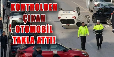 Yalova Fatih Caddesi’nde Kontrolden Çıkan Araç Takla Attı: Sürücü Hafif Yaralı
