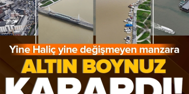 İstanbul Haliç’te Su Rengi Kahverengiye Döndü, Kıyılarda Yoğun Çamur Görüldü