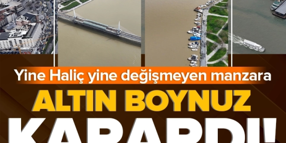 İstanbul Haliç’te Su Rengi Kahverengiye Döndü, Kıyılarda Yoğun Çamur Görüldü