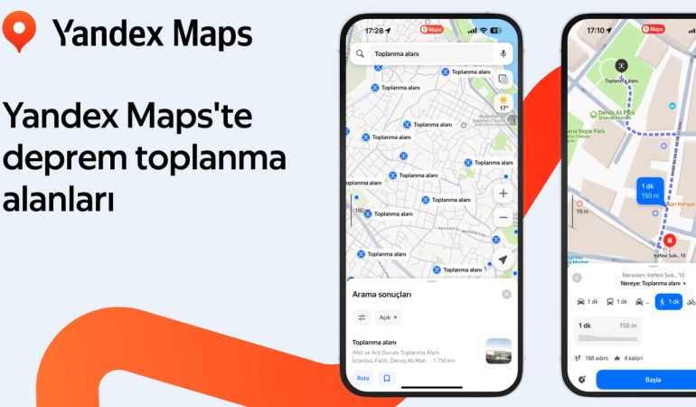 Yandex Maps ve Yandex Navi, Türkiye Genelindeki Acil Toplanma Alanlarını Haritalara Ekledi
