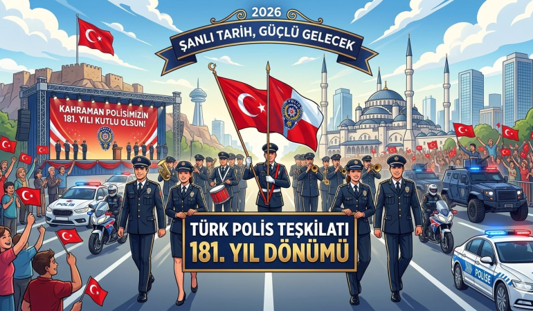 Huzur ve Güvenliğin Sarsılmaz Teminatı Türk Polis Teşkilâtı 181 Yaşında