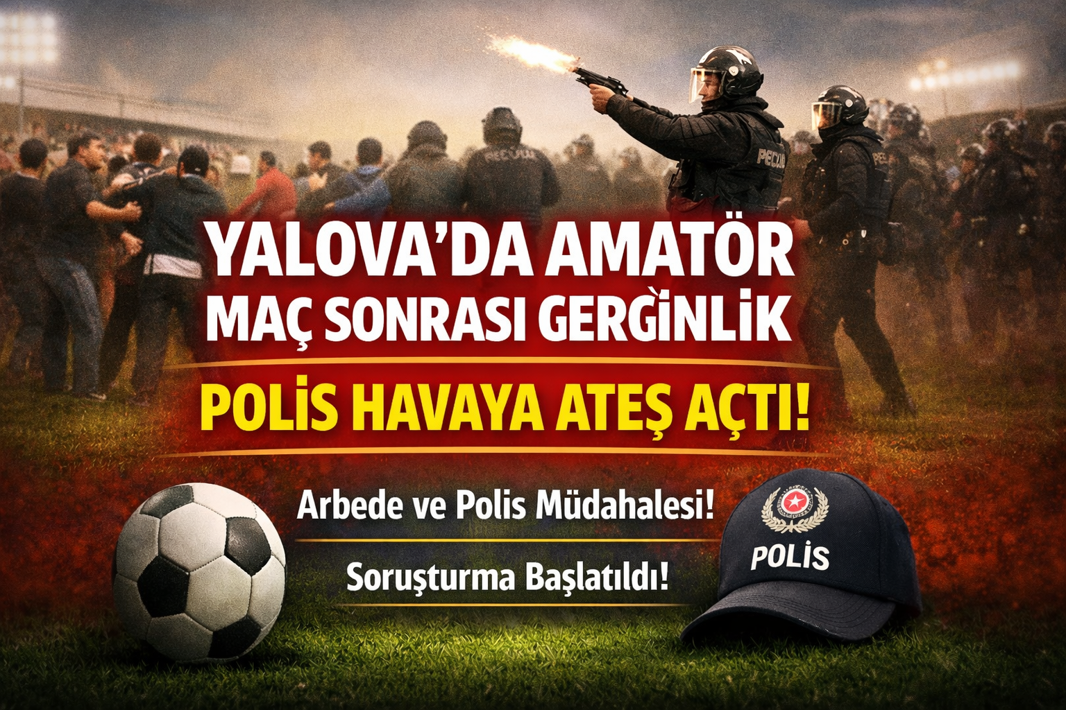 Yalova Altınova’da Amatör Maçta Arbede: Polis Havaya Ateş Açtı, Soruşturma Başlatıldı