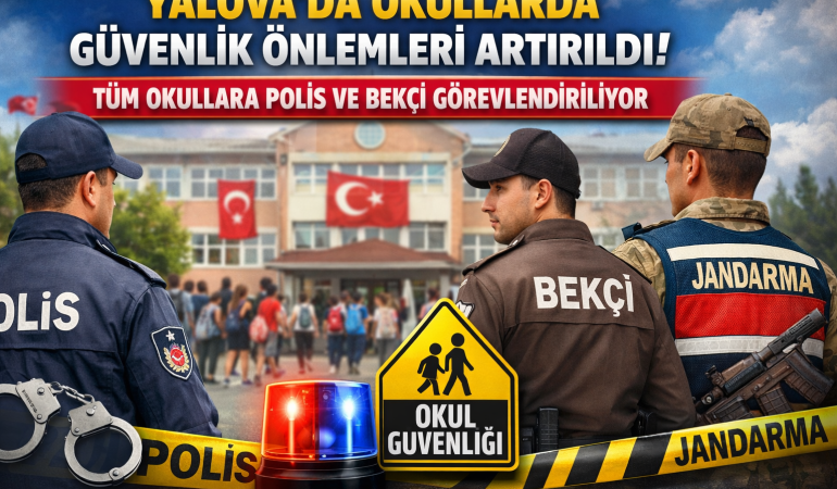 YALOVA’DA OKULLARDA GÜVENLİK ÖNLEMLERİ ARTIRILDI