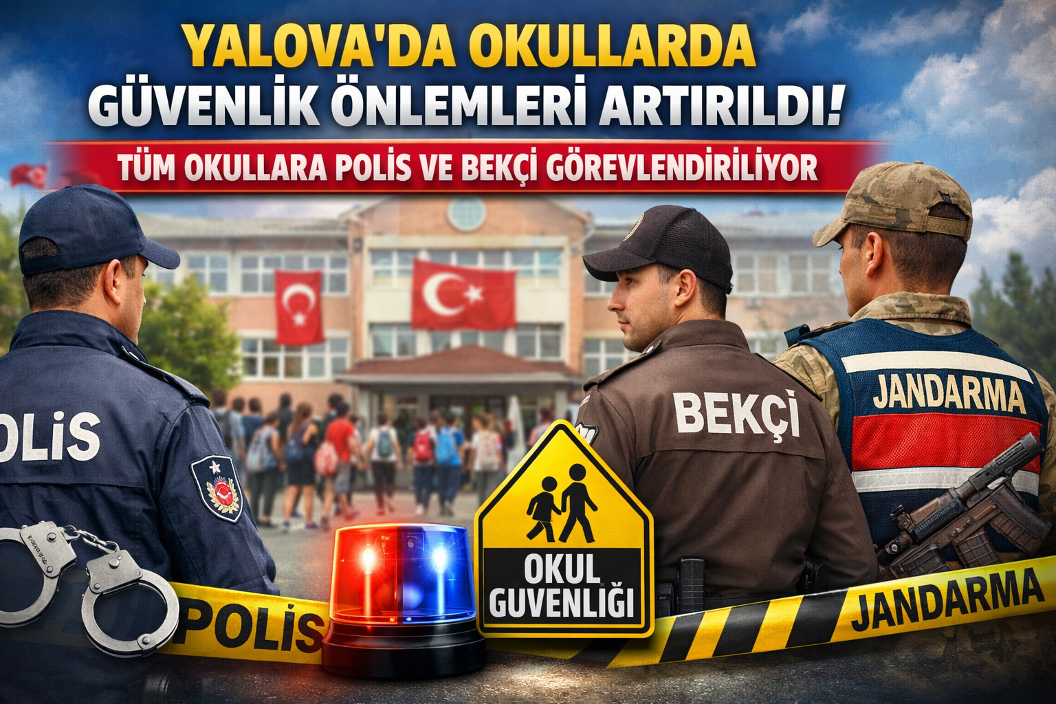 YALOVA’DA OKULLARDA GÜVENLİK ÖNLEMLERİ ARTIRILDI