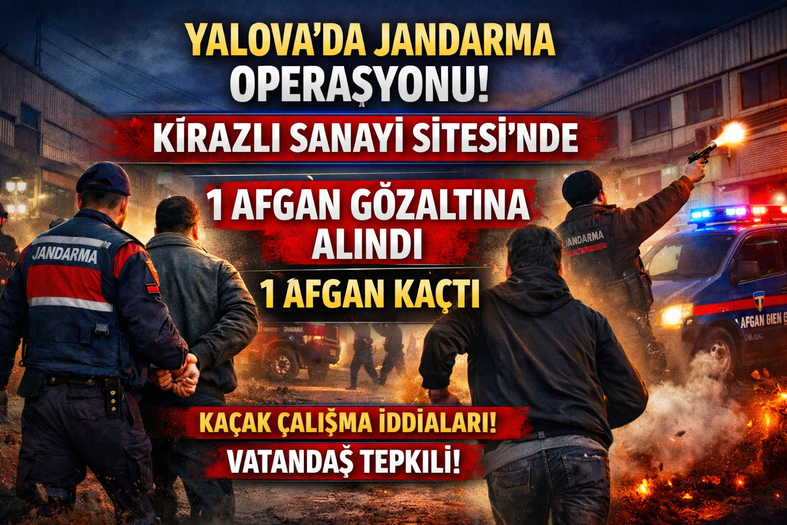 Yalova’da Jandarmadan Kirazlı Sanayi Sitesi’ne Operasyon: 1 Gözaltı, 1 Firari