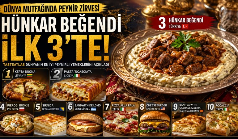 Dünya Mutfağında Peynir Zirvesi: Türkiye’den Hünkar Beğendi İlk 3’te!