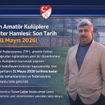 TFF’den Amatör Kulüplere Yeni Kriter Hamlesi: Son Tarih 31 Mayıs 2026!